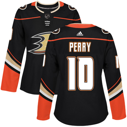Adidas Ducks #10 Corey Perry Black Home Authentic Women's Stitched NHL Jersey